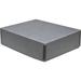 Print File 9 x 11.5 x 3" Drop-Front Metal Edge Archival Storage Box (Gray) 260-0323