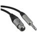 Canare Star Quad 3-Pin XLR Female to 1/4" TRS Male Cable (Black, 1') CATMXF001