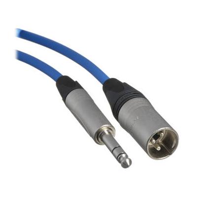 Canare Star Quad 3-Pin XLR Male to 1/4 TRS Male Cable (Blue, 10') CATMXM010BL