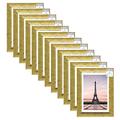 A4 Picture Frame With Glass Front Golden Frame 21 x 29.7cm Certificate Photo Frame Wall Mountable or Free Standing Gold Frame Picture Display Wall Decor (Pack of 15)