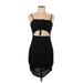 Shein Casual Dress - Bodycon Square Sleeveless: Black Print Dresses - Women's Size Medium