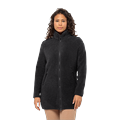 Fleecejacke JACK WOLFSKIN "HIGH CURL COAT W" Gr. XL, schwarz (black) Damen Jacken Übergangsjacken