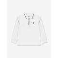 Timberland Baby Boys Long Sleeve Polo Shirt In White Size 12 Mths