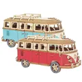 Puzzle 3D en bois à assemblage manuel pour enfants modèle de voiture bus rétro camping-car