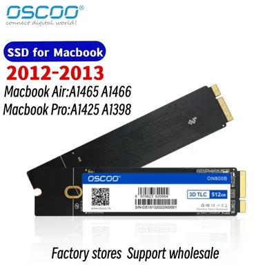 Disque SSD pour MacPleAir A1465 A1466 EMC2558 256 512 2559 Pro A1398 A1425 mise à niveau