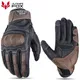 Braune Vintage Leder Motorrad handschuhe Männer ce Zertifizierung Motorrad fahren Touchscreen