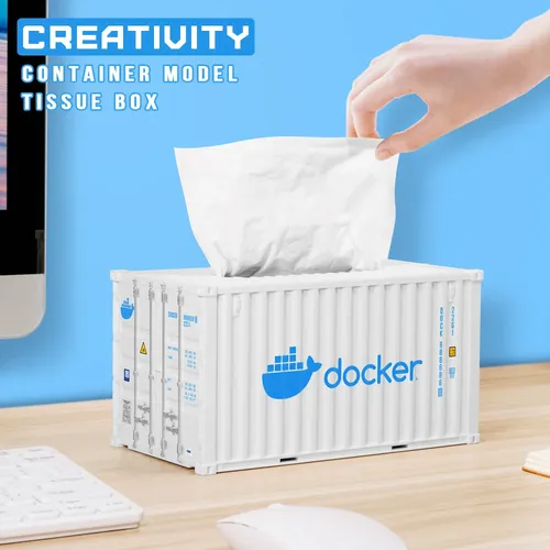 Kreative docker Verschiffen Container Modell Spielzeug Hause Desktop Dekoration Tissue Box Büro