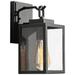 Theoa 10.6" High Black Glass Outdoor Wall Light