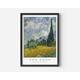 Van Gogh, Wheat Field with Cypresses, MidCentury Art Poster, Famous Painting, Famous Artist Wall Decor, Museum Wall Art, Exhibition Art