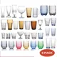 Acrylic Drinking Glasses Set Reusable Drink Tumblers Unbreakable Reusable Plastic Cups Plastic