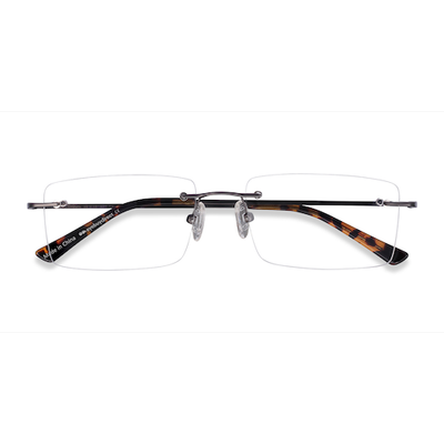 Male s rectangle Gunmetal Metal Prescription eyeglasses - Eyebuydirect s Evolve