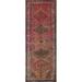 Geometric Ardebil Persian Vintage Runner Rug Hand-Knotted Wool Carpet - 3'9" x 11'4"