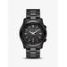 Michael Kors Oversized Runway Black-Tone Watch Black One Size