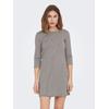 Jerseykleid ONLY "ONLBRILLIANT 3/4 CHECK DRESS", Damen, Gr. XL (42), N-Gr, schwarz (schwarz aop:br), Jersey, Obermaterial: 97% Polyester, 3% Elasthan, kariert, casual, ca. Mitte Oberschenkel, Rundhals, 3/4-Ärmel, Kleider, mit Reißverschluss im Rücken