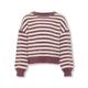 Rundhalspullover KIDS ONLY "KOGNEWPIUMO L/S PULLOVER KNT NOOS" Gr. 146/152, rosa (rose brown stripes:tofu) Mädchen Pullover