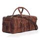 Large duffel bags for men holdall leather travel bag overnight gym sports weekend bag, BROWN, 24" Large Tan, Leather Duffel