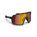 BERTONI Sport Cycling MTB Running Sunglasses for Men Women in TR90 100% UV Block mod. GEMINI (Matt Black/Shiny Black – Gold Red Mirror Lens)