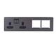Schneider Electric Ultimate Screwless Flat Plate - Switched Double Power Socket, Double Pole, with Combination Media Plate, GU34202DMPBBN, Black Nickel with Black Insert