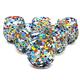 MexHandcraft Confetti Rocks 16 oz Stemless Wine Glasses (set of 6), Recycled Glass, Lead & Toxin Free (16oz Stemless)