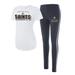 Women's Concepts Sport White/Charcoal New Orleans Saints Sonata T-Shirt & Leggings Set