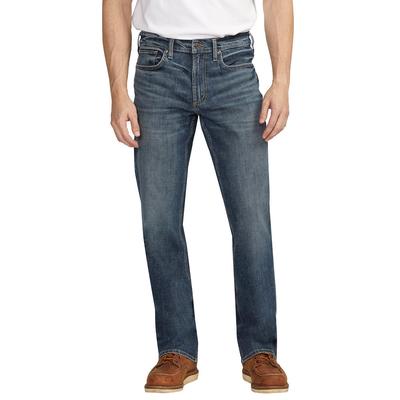 Silver Jeans Men's Zac Relaxed Fit Straight Leg Jean (Size 42-32) Dark Denim, Cotton,Elastine,Polyester