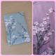 Blossom Fabric Passport Holder/Cover Travel Document Holder Japanese Style Floral Green Or Lilac