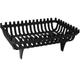 Home Discount - Cast Iron Log Basket Large Fireplace Wood Basket Carrier, Black