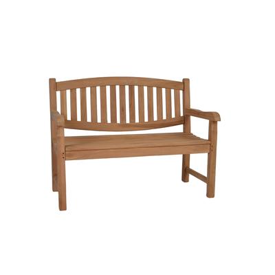 MiaMöbel Teak Bank mit Armlehne 180cm Massivholz Teak Modern