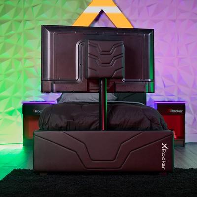 X Rocker Oracle Gaming Bed with TV Mount, Black