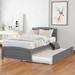 Classic and Stylish Design Twin Size Upholstered Platform Bed House Bed Kids Bed Twin size Platform Bed with Trundle