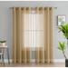 Home & Linens 2 Piece Semi Sheer Voile Window Curtain Drapes Grommet Top Panels Bedroom, Living Room - Set of 2 panels