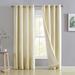Home & Linens Bucharest Faux Silk Semi Sheer Light Filtering Lined Grommet Window Curtain Bedroom, 2 Panels