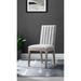 Ridge French Rustic Style Light Grey Fabric Upholstered Channel Tufted Dining Chair