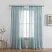 Home & Linens Toronto Faux Linen Textured Semi Sheer Light Filtering Window Pole Pocket Curtains Panels - Set of 2