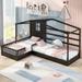 Multifunction bed 2 Twin Size Solid Bed Daybed Wood Bed