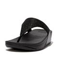 Fitflop Damen Lulu Shimmerlux Zehen Sandale, Schwarz, 40 EU