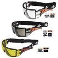 ToolFreak Rip Out Work & Sports Safety Glasses Clear, Smoke & Yellow Tinted Mega Bundle Offer, Foam Padded, Impact and UV Protection