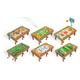 Kids 6-in-1 Multifunctional Game Table Toy