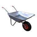 65 Litre 60kg Capacity Galvanised Samuel Alexander Metal Garden Wheelbarrow with Pneumatic Tyre