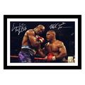 Mike Tyson & Evander Holyfield Autographed Signed & Framed Photo