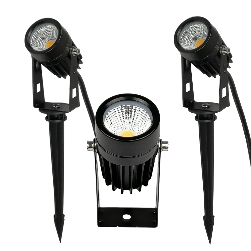 3W 5W LED COB jardin pelouse lampe extérieure LED Spike lumière éclairage étanche lumière LED jardin chemin projecteurs AC110V 220V DC12V24V