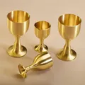 15/30ml Gold Brass Metal Wine Glass Vintage Goblet Drinking Liquor Tumbler Cup Mug Cocktail Whiskey