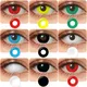 2PCS Amine Cosplay Lenses Halleoween Contact Lens Black Out Cosplay Color Contact Lenses for Eyes