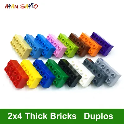 Große Größe DIY Bausteine Dicken Zahlen Bricks 2x4Dot 8PCS Pädagogisches Kreative Spielwaren für