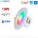 MANVIV LED Downlights Bluetooth Plafonnier 10W LED Spot AC90V-240V Encastré Rond RVB Lumière