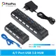 PzzPss USB 3 0 Hub USB Hub 3 0 Multi USB Splitter Verwenden Power Adapter 4/7 Port Mehrere Expander