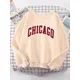 American City Chicago Hoodies Frauen einfache S-XXL Hoodie lose Straße hochwertige Sweatshirt Hip