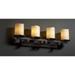 Justice Design Group Candlearia 29 Inch 4 Light Bath Vanity Light - CNDL-8774-14-AMBR-NCKL