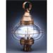 Northeast Lantern Onion 22 Inch Tall Outdoor Post Lamp - 2573-AC-MED-CLR