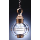 Northeast Lantern Onion 18 Inch Tall Outdoor Hanging Lantern - 2832-DAB-MED-OPT